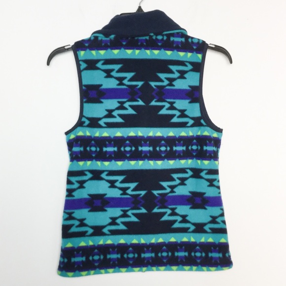 Chaps S Fleece Vest Aztec Pattern Colorful NWOT - Picture 2 of 7